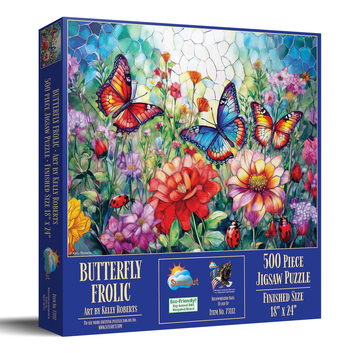 Butterfly Frolic 500 Piece Jigsaw Puzzle | SunsOut