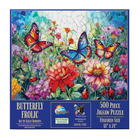 Butterfly Frolic 500 Piece Jigsaw Puzzle | SunsOut