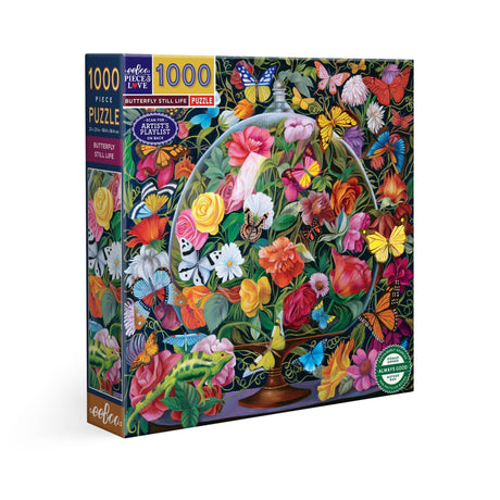 Butterfly Still Life 1000 Piece Jigsaw Puzzle | eeBoo - Jigsaw Puzzles - The Puzzle Center