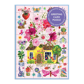 Buzzy Bouquets 60 Piece Greeting Card Puzzle | Galison - Greeting Card Puzzle - The Puzzle Center