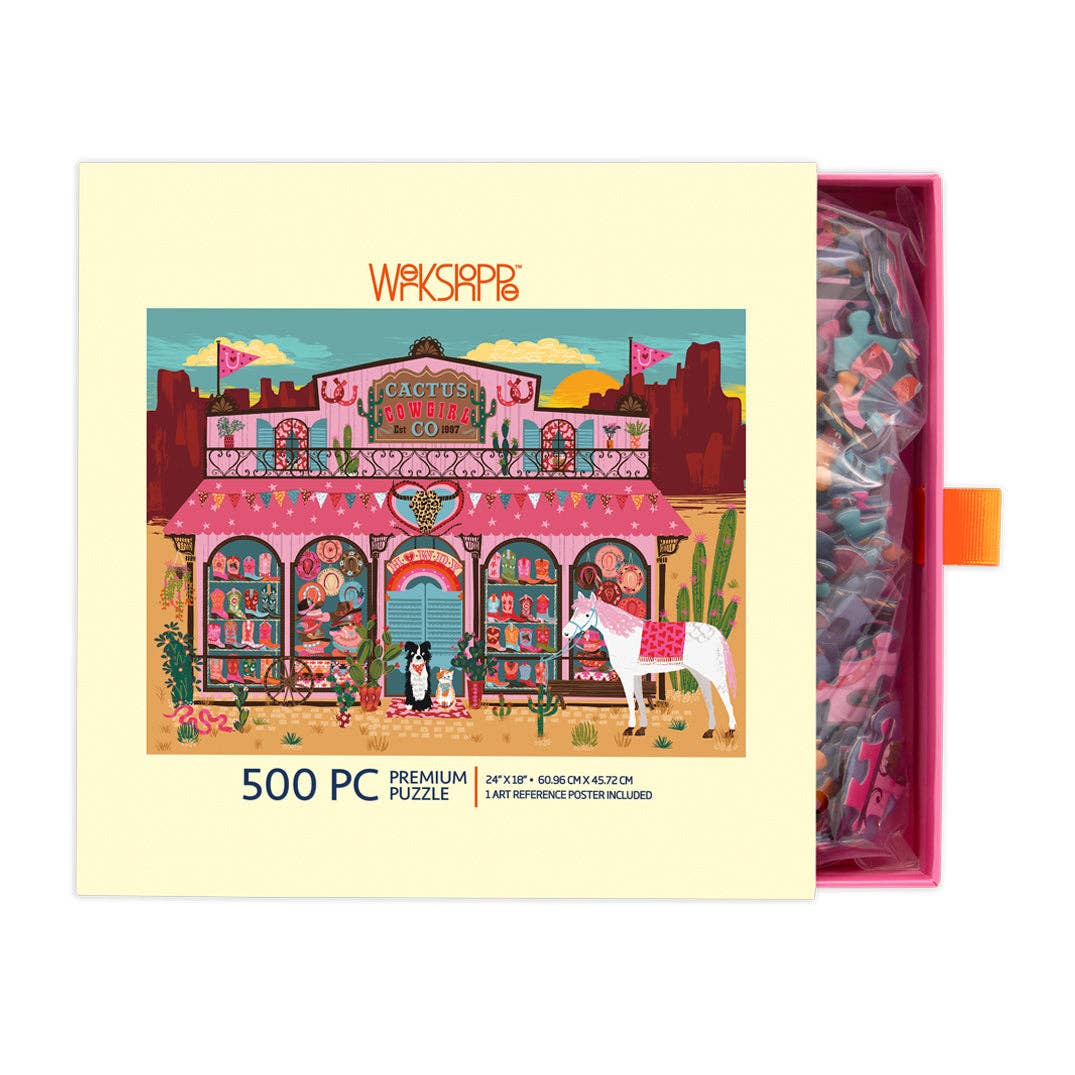 Cactus Cowgirl Co. 500 Piece Jigsaw Puzzle | WerkShoppe - Jigsaw Puzzles - The Puzzle Center