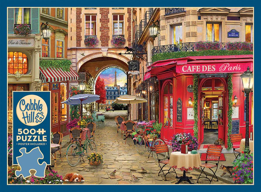 Cafe des Paris 500 Piece Puzzle by Cobble Hill Puzzles - Cobble Hill Puzzles - Jigsaw Puzzles - The Puzzle Center
