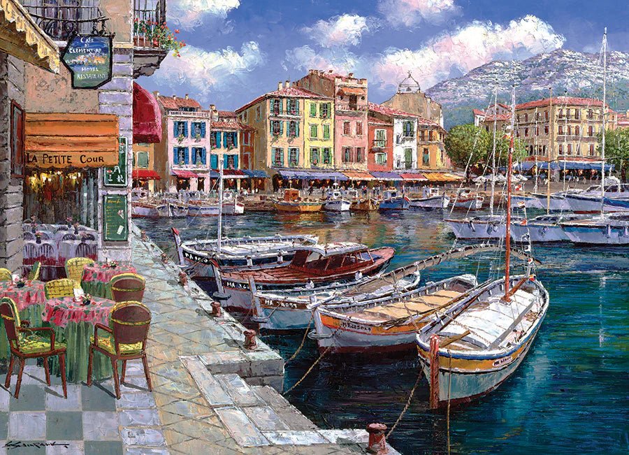 Cafe in Cassis 1000 Piece Jigsaw Puzzle | Cobble Hill Puzzles - Jigsaw Puzzles - The Puzzle Center