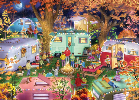 Camping In The Fall 1000 Piece Jigsaw Puzzle | Vermont Christmas Co - Jigsaw Puzzles - The Puzzle Center