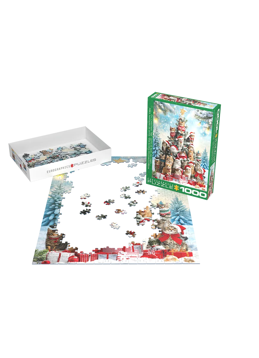 Cat Christmas Tree 1000 Piece Jigsaw Puzzle | Eurographics - Jigsaw Puzzles - The Puzzle Center