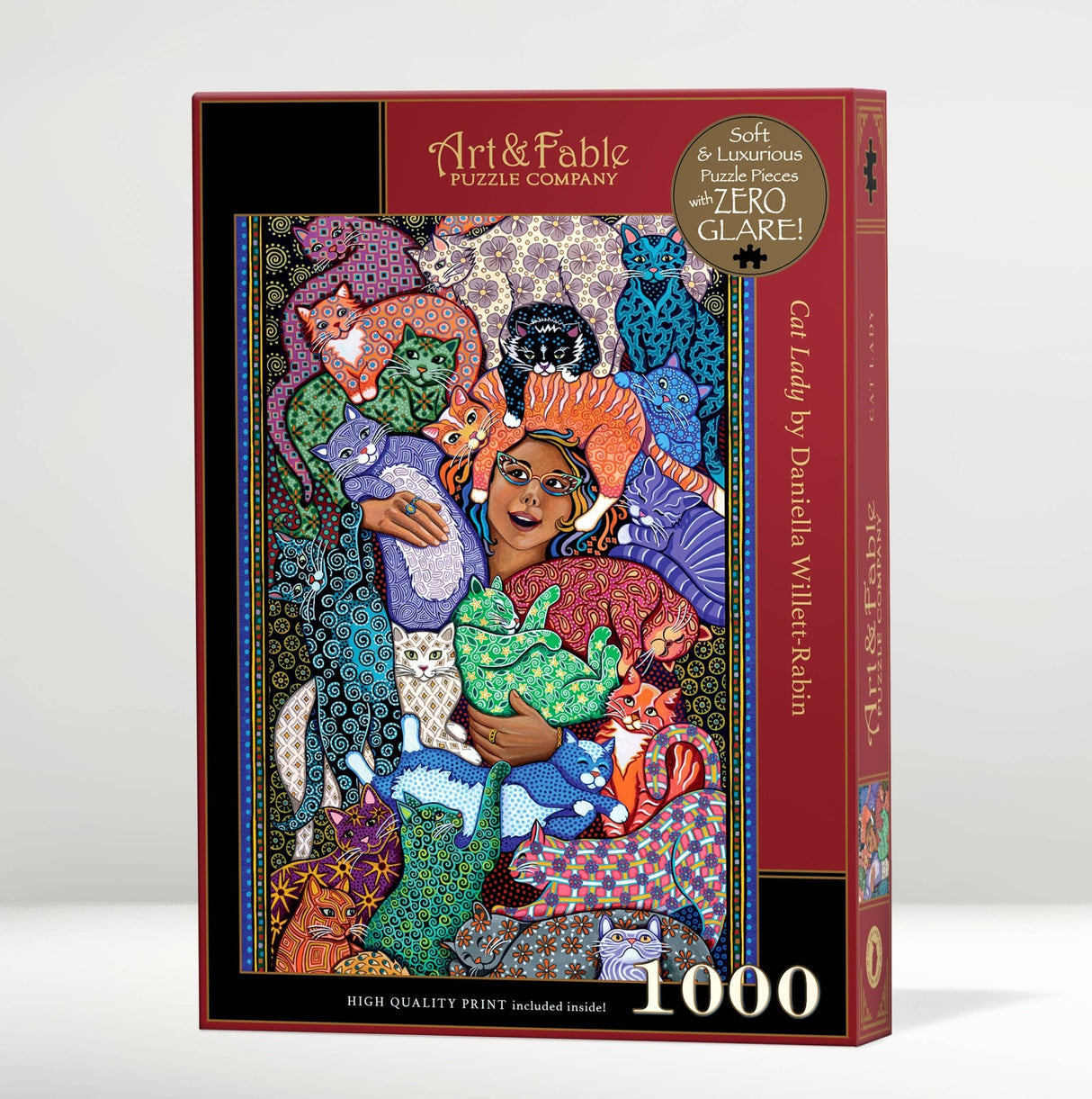 Cat Lady 1000 Piece Jigsaw Puzzle | Art & Fable - Jigsaw Puzzles - The Puzzle Center