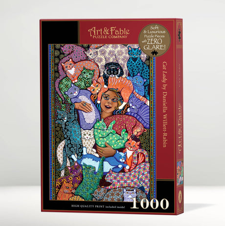 Cat Lady 1000 Piece Jigsaw Puzzle | Art & Fable - Jigsaw Puzzles - The Puzzle Center
