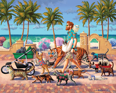 Cat Walker 1000 Piece Jigsaw Puzzle by Boardwalk Puzzle Company - Boardwalk - Jigsaw Puzzles - The Puzzle Center