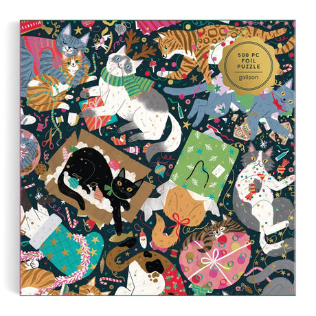 Catmas Chaos 500 Piece Jigsaw Puzzle | Galison - Jigsaw Puzzles - The Puzzle Center