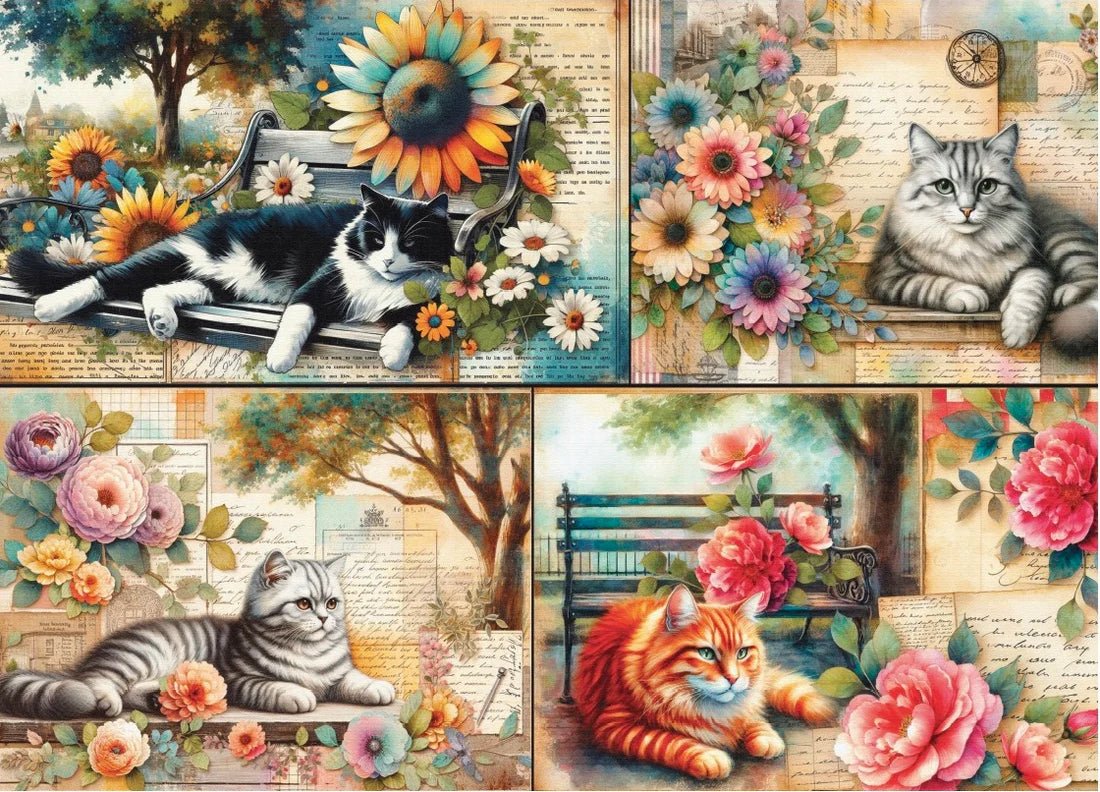 Catnap In The Park 1000 Piece Jigsaw Puzzle | Delfy Puzzles - Jigsaw Puzzles - The Puzzle Center