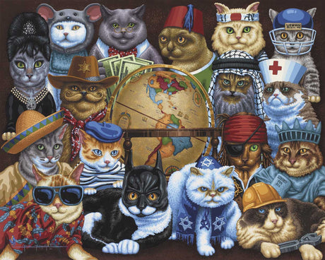 Cats Around The World 1000 Piece Jigsaw Puzzle by Dowdle Puzzles - Dowdle - Jigsaw Puzzles - The Puzzle Center