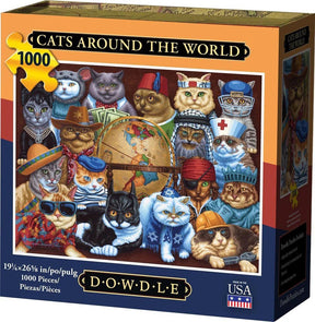 Cats Around The World 1000 Piece Jigsaw Puzzle by Dowdle Puzzles - Dowdle - Jigsaw Puzzles - The Puzzle Center