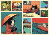 Cats Chillin With Books 500 Piece Jigsaw Puzzle | Cobble Hill - Jigsaw Puzzles - The Puzzle Center