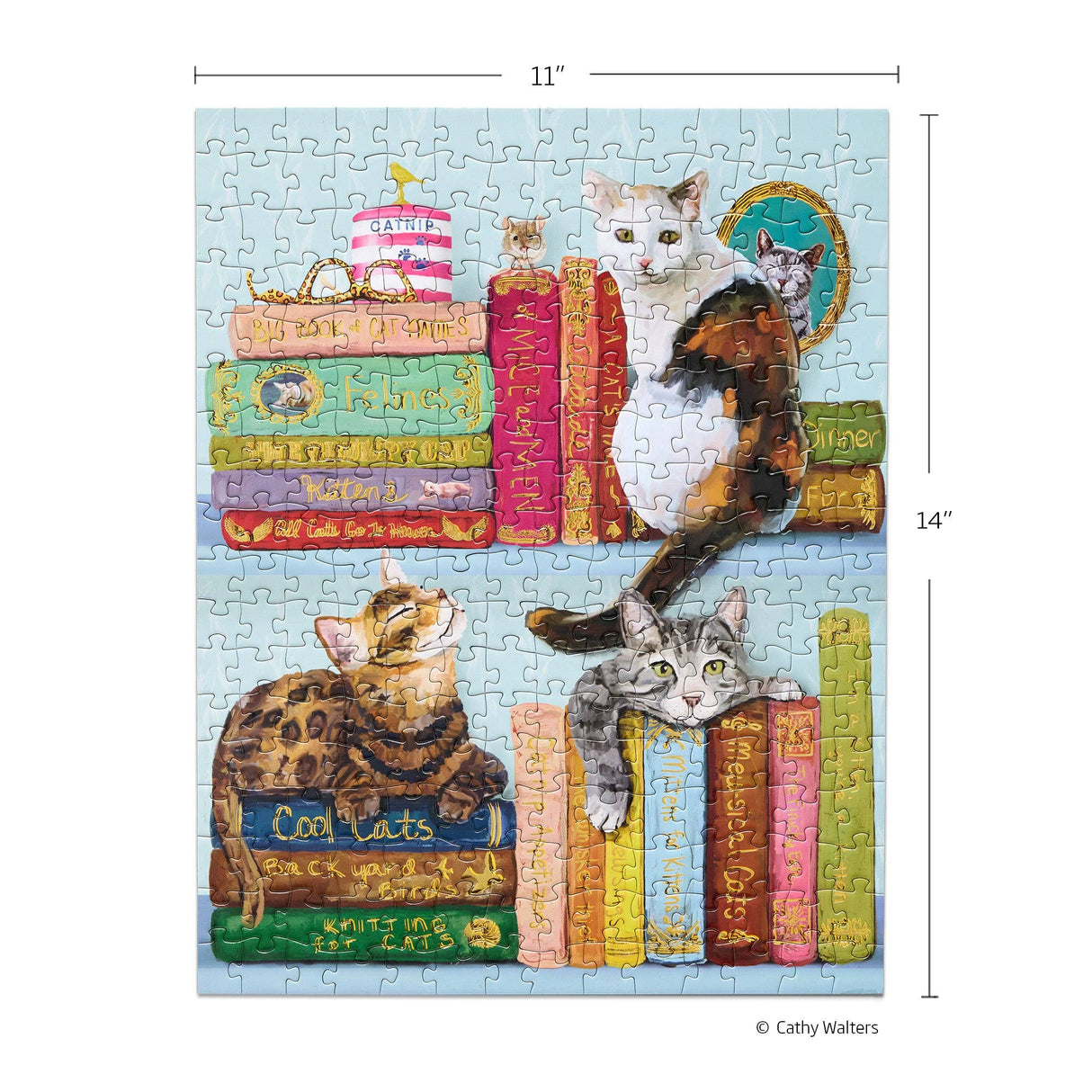 Cats on Books 250 Piece Jigsaw Puzzle Set | WerkShoppe - Jigsaw Puzzle - The Puzzle Center