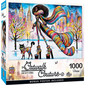 Catwalk Couture - Chic Kitty Stroll 1000 Piece Jigsaw Puzzle by Masterpieces Puzzles - Masterpieces Puzzles - Jigsaw Puzzles - The Puzzle Center