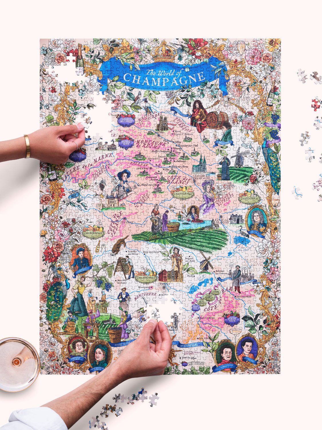 Champagne Wine 1000 Piece Jigsaw Puzzle | Water & Wines - Jigsaw Puzzles - The Puzzle Center