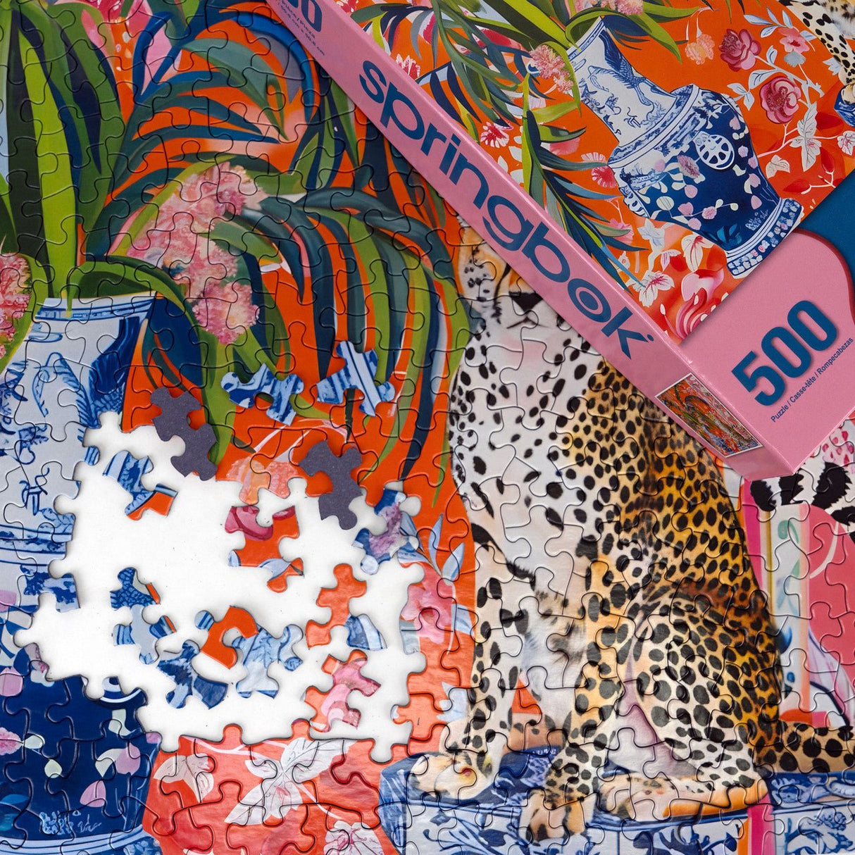 Cheetah and Ginger Jar 500 Piece Jigsaw Puzzle | Springbok Puzzles - Springbok Puzzles - Jigsaw Puzzles - The Puzzle Center