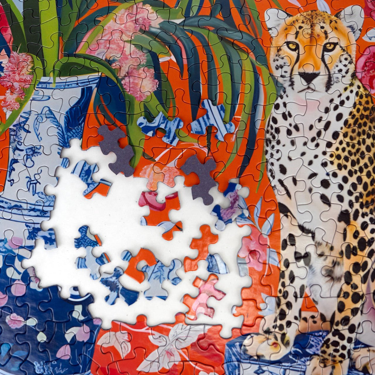 Cheetah and Ginger Jar 500 Piece Jigsaw Puzzle | Springbok Puzzles - Springbok Puzzles - Jigsaw Puzzles - The Puzzle Center