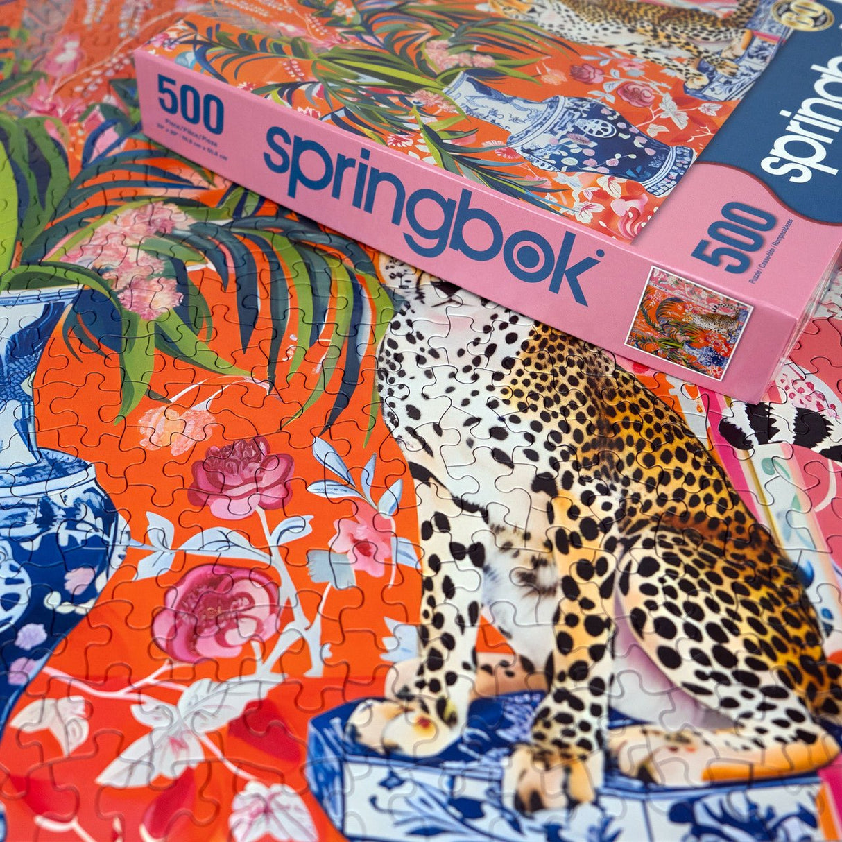 Cheetah and Ginger Jar 500 Piece Jigsaw Puzzle | Springbok Puzzles - Springbok Puzzles - Jigsaw Puzzles - The Puzzle Center