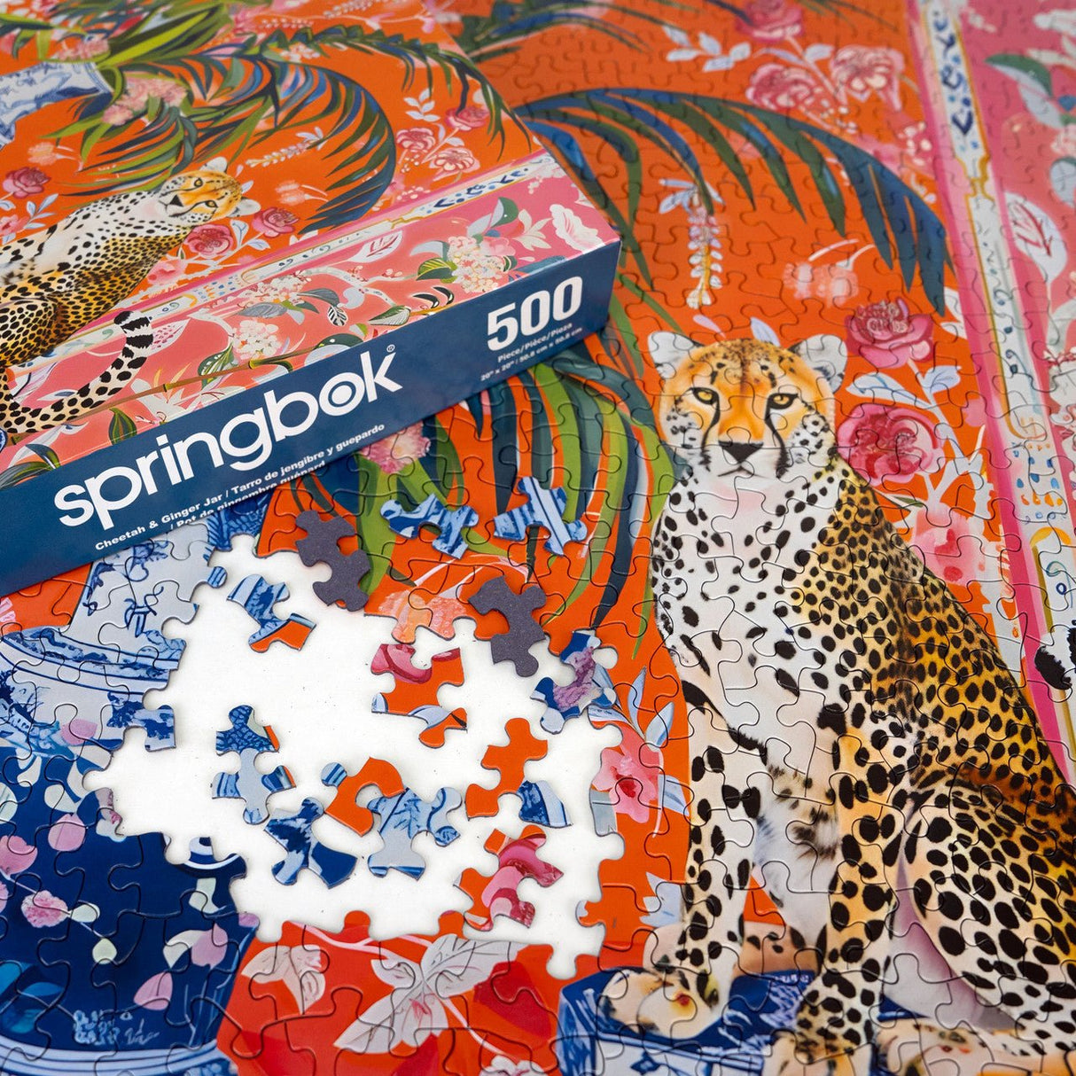 Cheetah and Ginger Jar 500 Piece Jigsaw Puzzle | Springbok Puzzles - Springbok Puzzles - Jigsaw Puzzles - The Puzzle Center