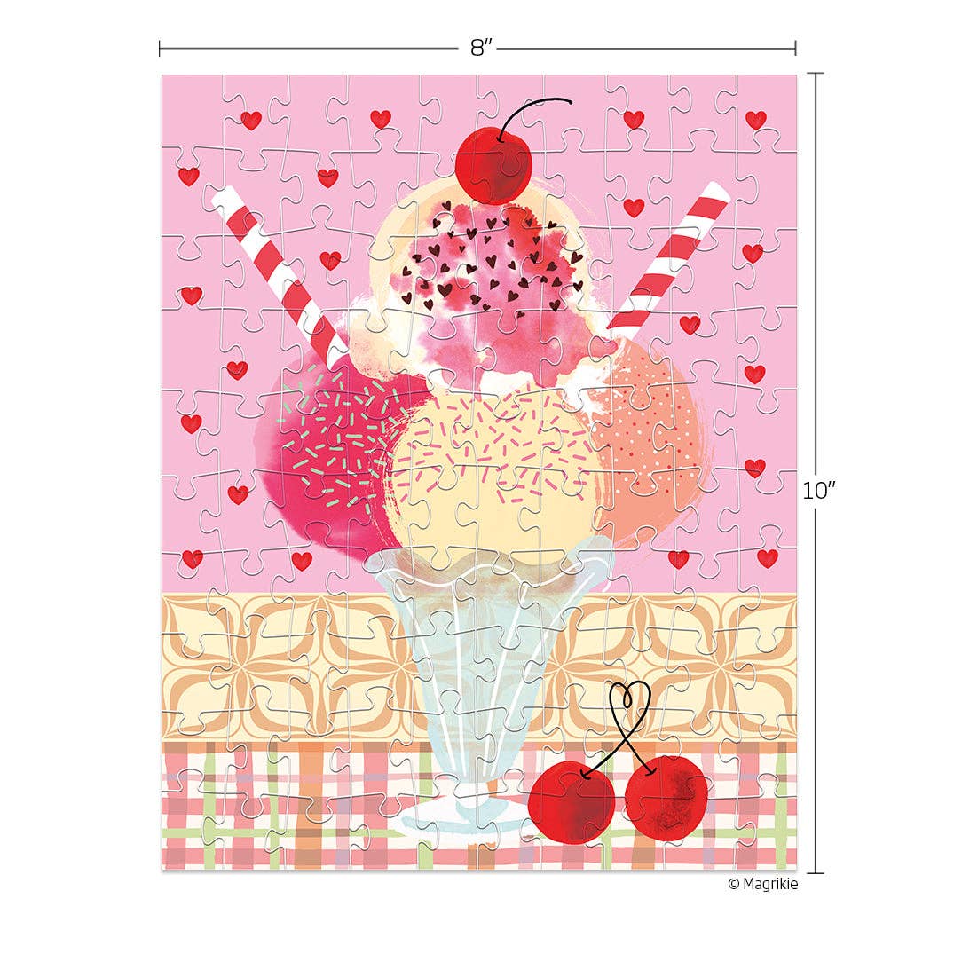 Cherry Sundae 100 Piece Mini Puzzle – The Puzzle Center