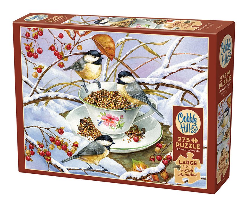 Chickadee Tea 275 Piece Easy Handling Jigsaw Puzzle | Cobble Hill - Jigsaw Puzzles - The Puzzle Center