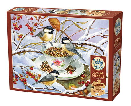 Chickadee Tea 275 Piece Easy Handling Jigsaw Puzzle | Cobble Hill - Jigsaw Puzzles - The Puzzle Center