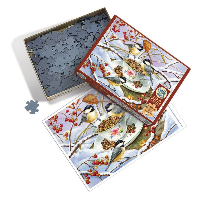 Chickadee Tea 275 Piece Easy Handling Jigsaw Puzzle | Cobble Hill - Jigsaw Puzzles - The Puzzle Center