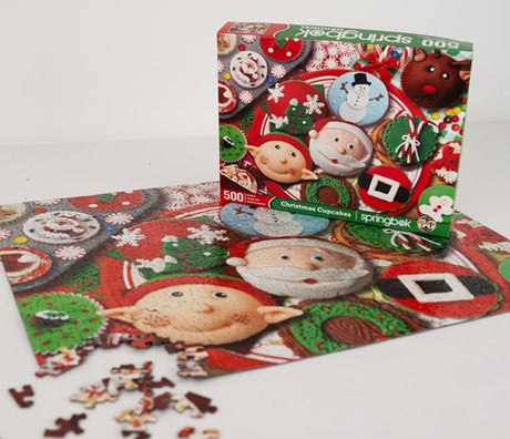 Christmas Cupcakes 500 Piece Jigsaw Puzzle | Springbok Puzzles - Springbok Puzzles - Jigsaw Puzzles - The Puzzle Center