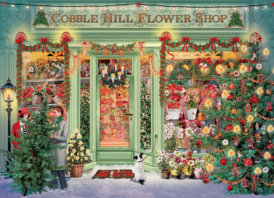 Christmas Flower Shop 1000 Piece Puzzle by Cobble Hill Puzzles - Cobble Hill Puzzles - Jigsaw Puzzles - The Puzzle Center