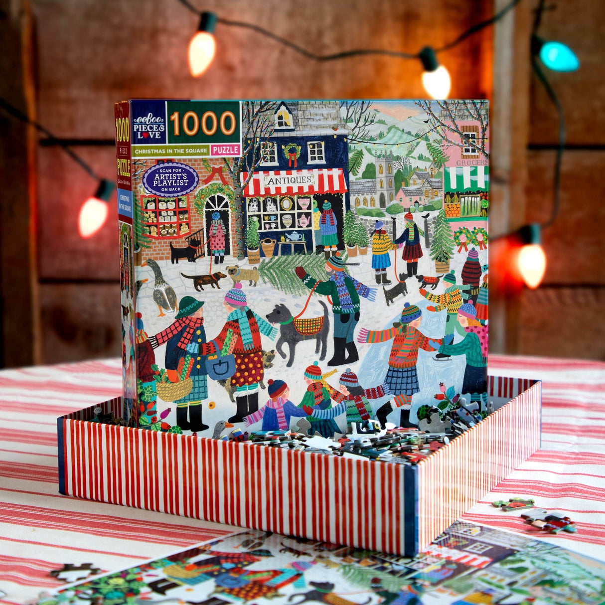 Christmas in the Square 1000 Piece Jigsaw Puzzle | eeBoo - Jigsaw Puzzles - The Puzzle Center