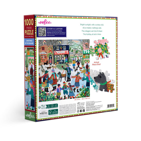 Christmas in the Square 1000 Piece Jigsaw Puzzle | eeBoo - Jigsaw Puzzles - The Puzzle Center