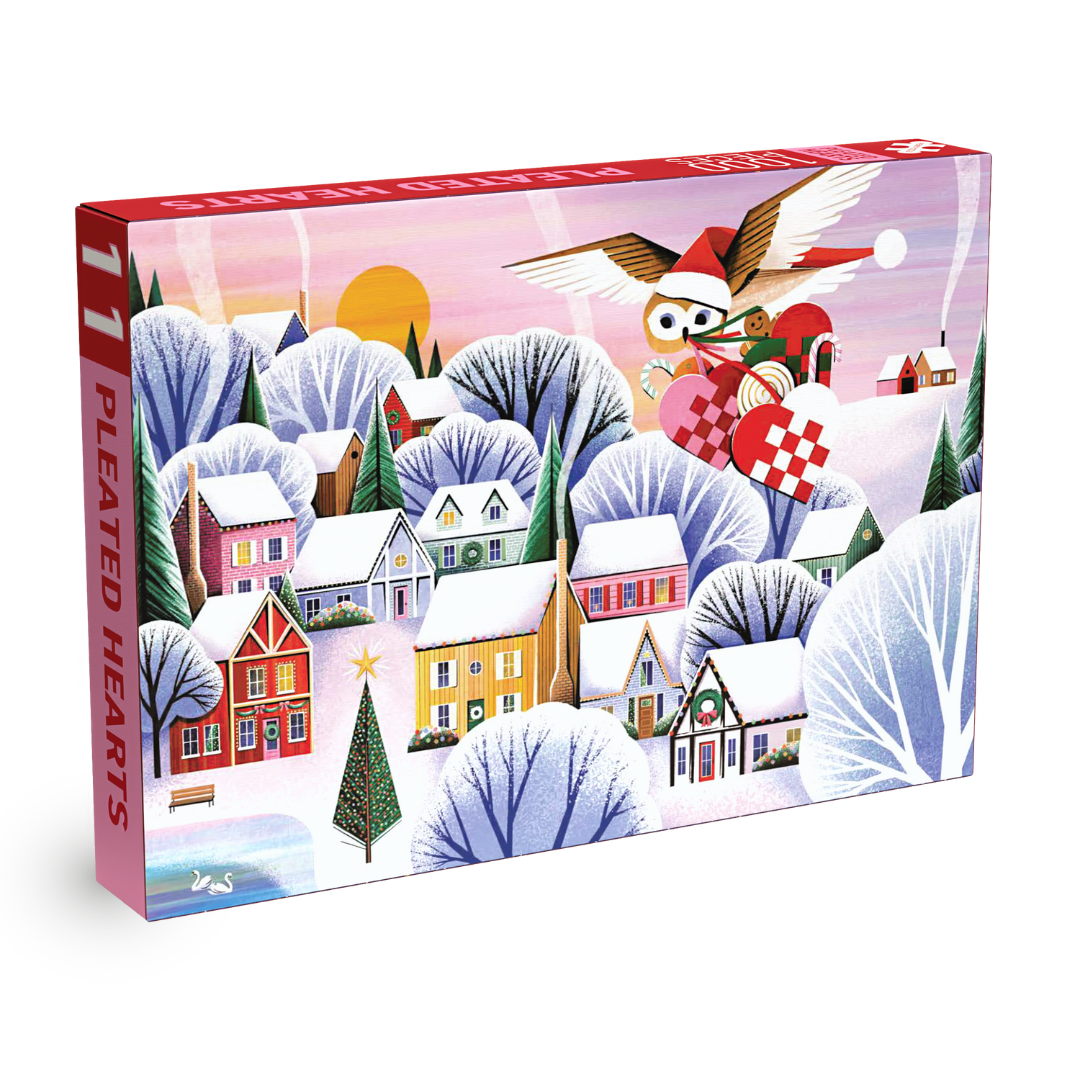 Pleated Hearts 1000 Piece Jigsaw Puzzle | Penny Puzzle