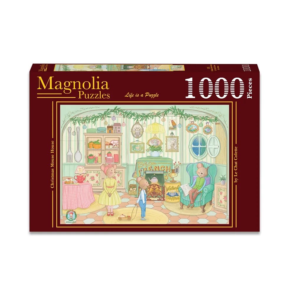 Christmas Mouse House 1000 Piece Jigsaw Puzzle | Magnolia - Jigsaw Puzzles - The Puzzle Center