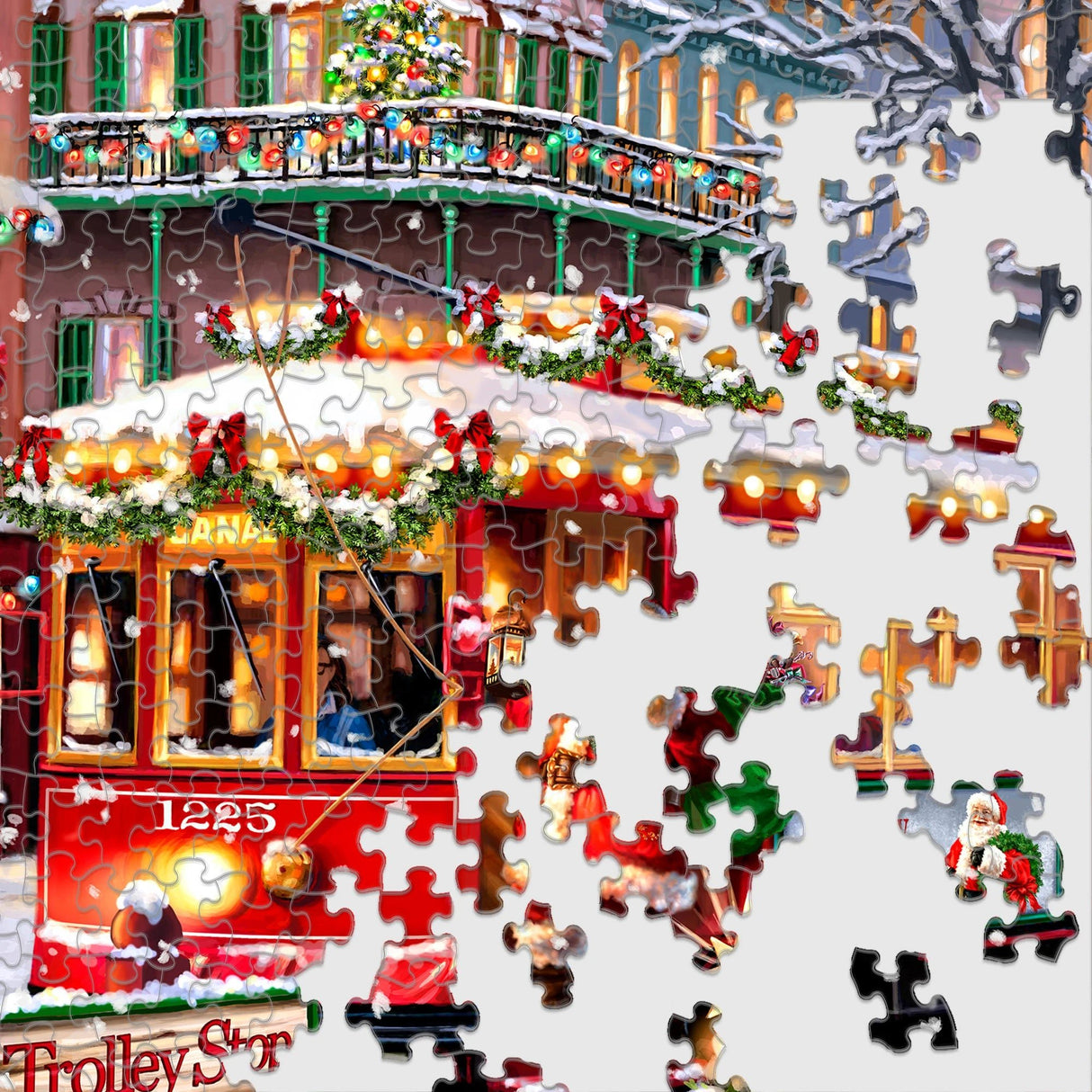 Christmas Trolley 1000 Piece Jigsaw Puzzle | Springbok Puzzles - Jigsaw Puzzles - The Puzzle Center