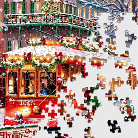 Christmas Trolley 1000 Piece Jigsaw Puzzle | Springbok Puzzles - Jigsaw Puzzles - The Puzzle Center