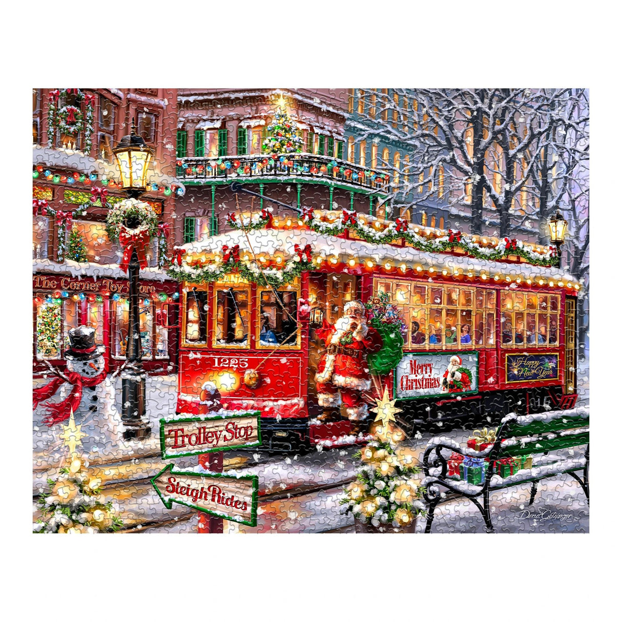 Christmas Trolley 1000 Piece Jigsaw Puzzle | Springbok Puzzles - Jigsaw Puzzles - The Puzzle Center