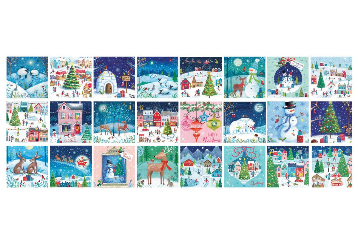 Christmas Village - Advent Calendar 24 x 50 Pcs Jigsaw Puzzles | Eurographics - Jigsaw Puzzles - The Puzzle Center