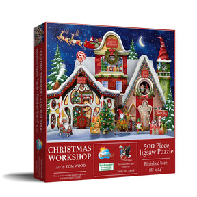 Christmas Workshop 500 Piece Jigsaw Puzzle | SunsOut - Jigsaw Puzzles - The Puzzle Center