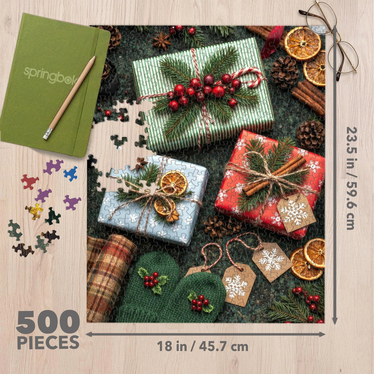 Christmas Wrapping 500 Piece Jigsaw Puzzle | Springbok Puzzles - Jigsaw Puzzles - The Puzzle Center