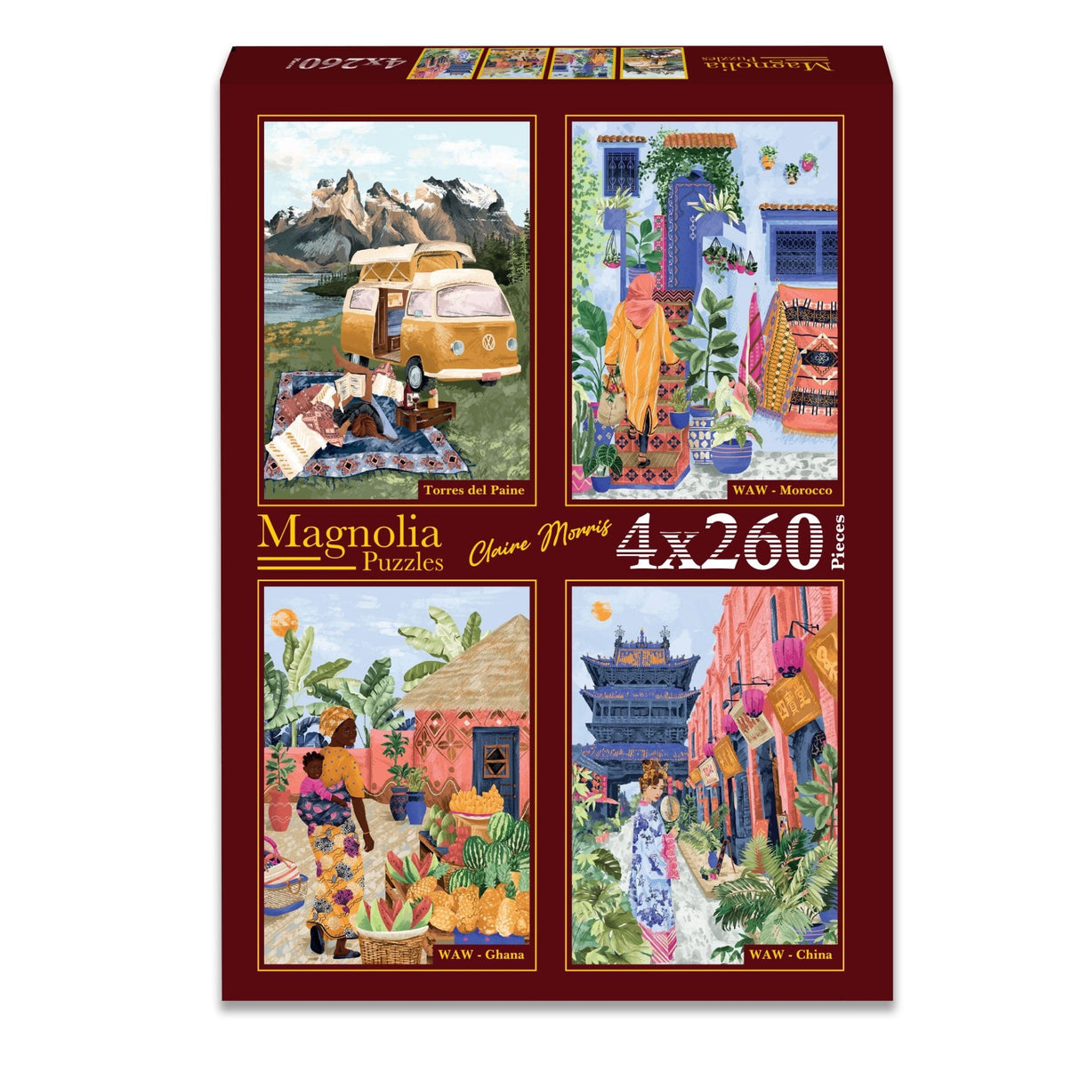 Claire Morris 4 x 260 Pieces Jigsaw Puzzles | Magnolia - Jigsaw Puzzles - The Puzzle Center