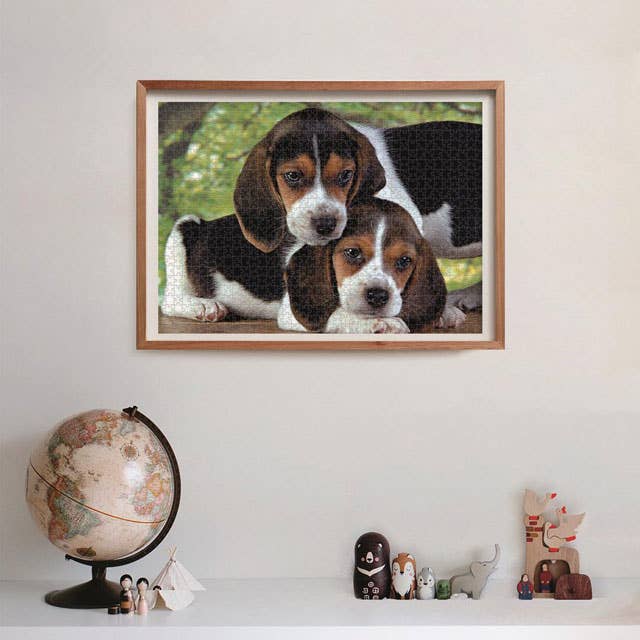 Close Together 500 Piece Puzzle by Clementoni | Cute Beagle