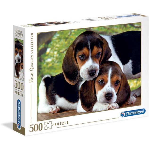 Close Together 500 Piece Puzzle by Clementoni | Cute Beagle