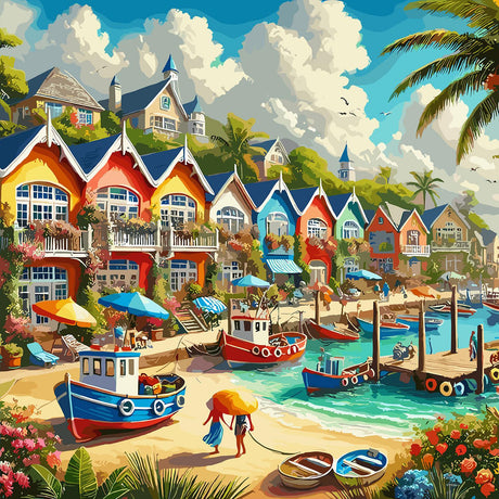 Coastal Kaleidoscope 500 Piece Jigsaw Puzzle by SunsOut Puzzles - SunsOut - Jigsaw Puzzles - The Puzzle Center