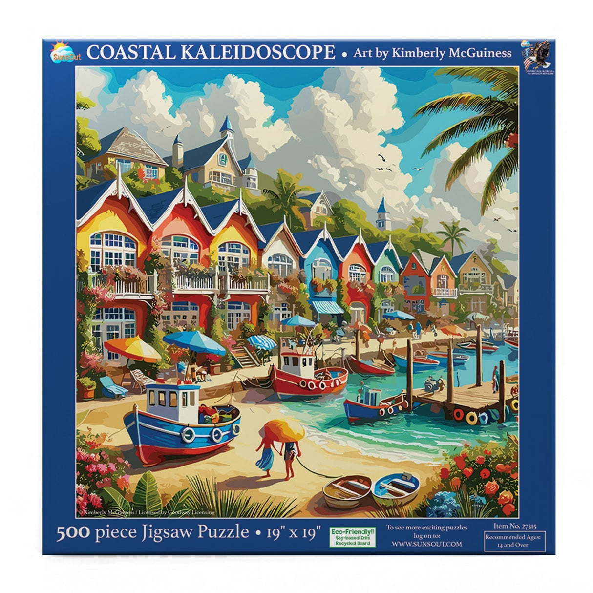 Coastal Kaleidoscope 500 Piece Jigsaw Puzzle by SunsOut Puzzles - SunsOut - Jigsaw Puzzles - The Puzzle Center