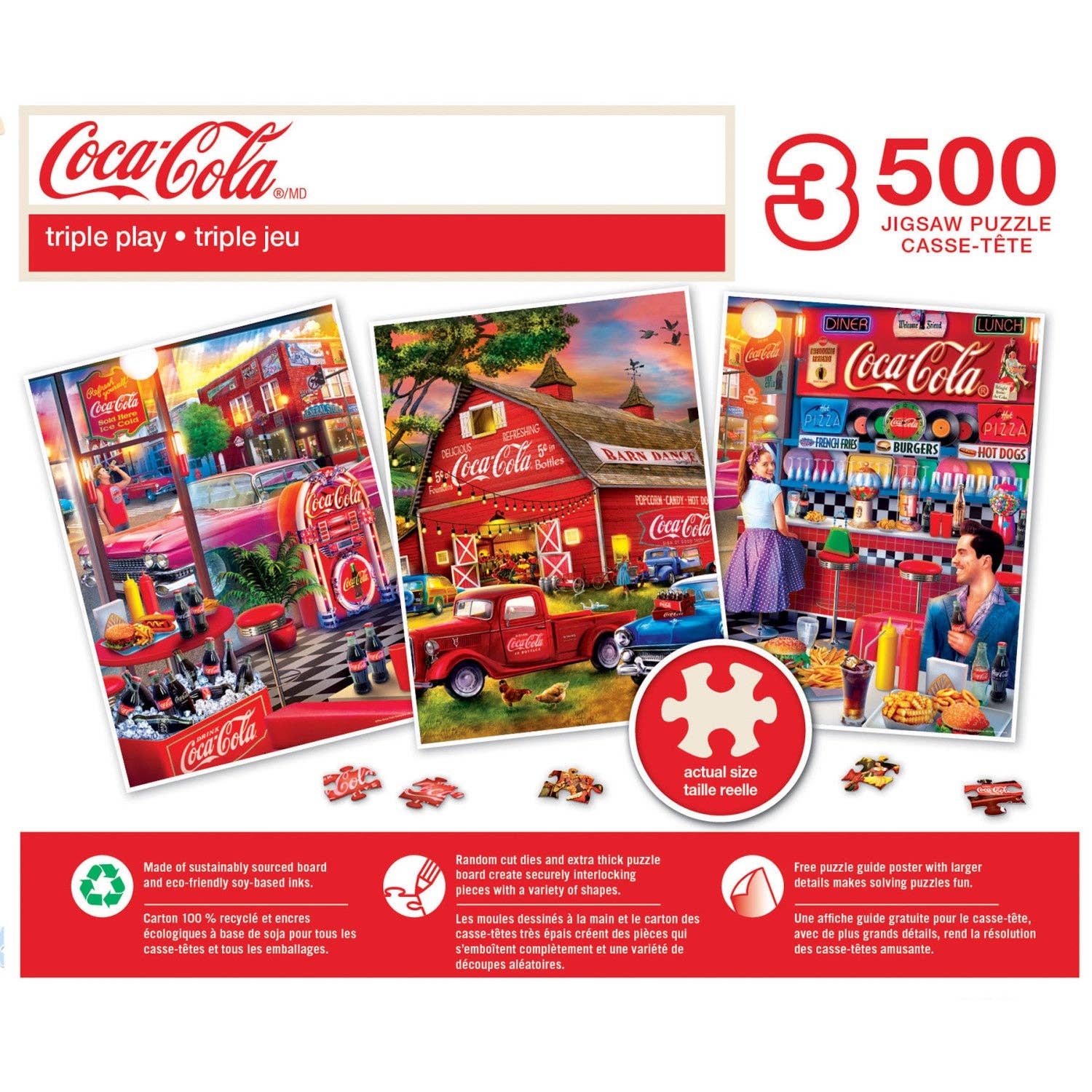 Coca-Cola 3-Pack 500 Piece Puzzle Set – The Puzzle Center