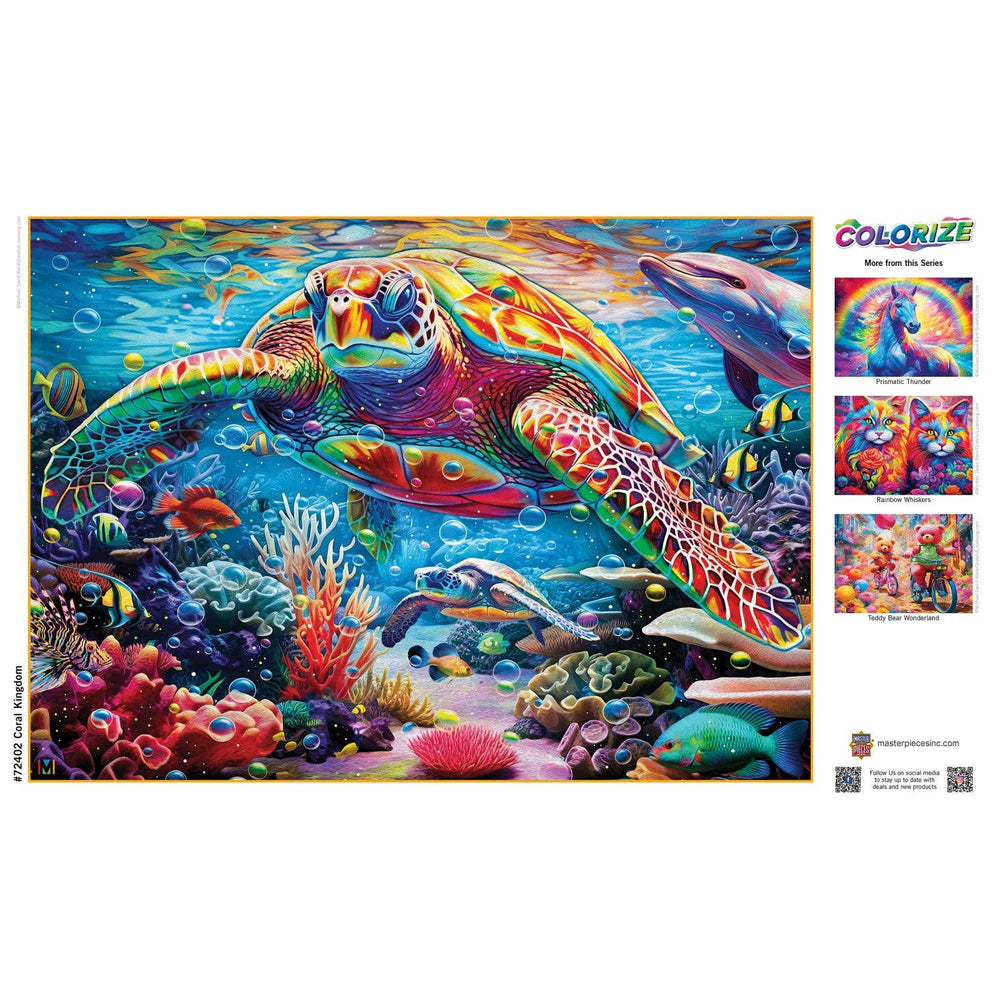 Colorize Coral Kingdom 1000 Piece Puzzle | Masterpieces Puzzles - Masterpieces Puzzles - Jigsaw Puzzles - The Puzzle Center