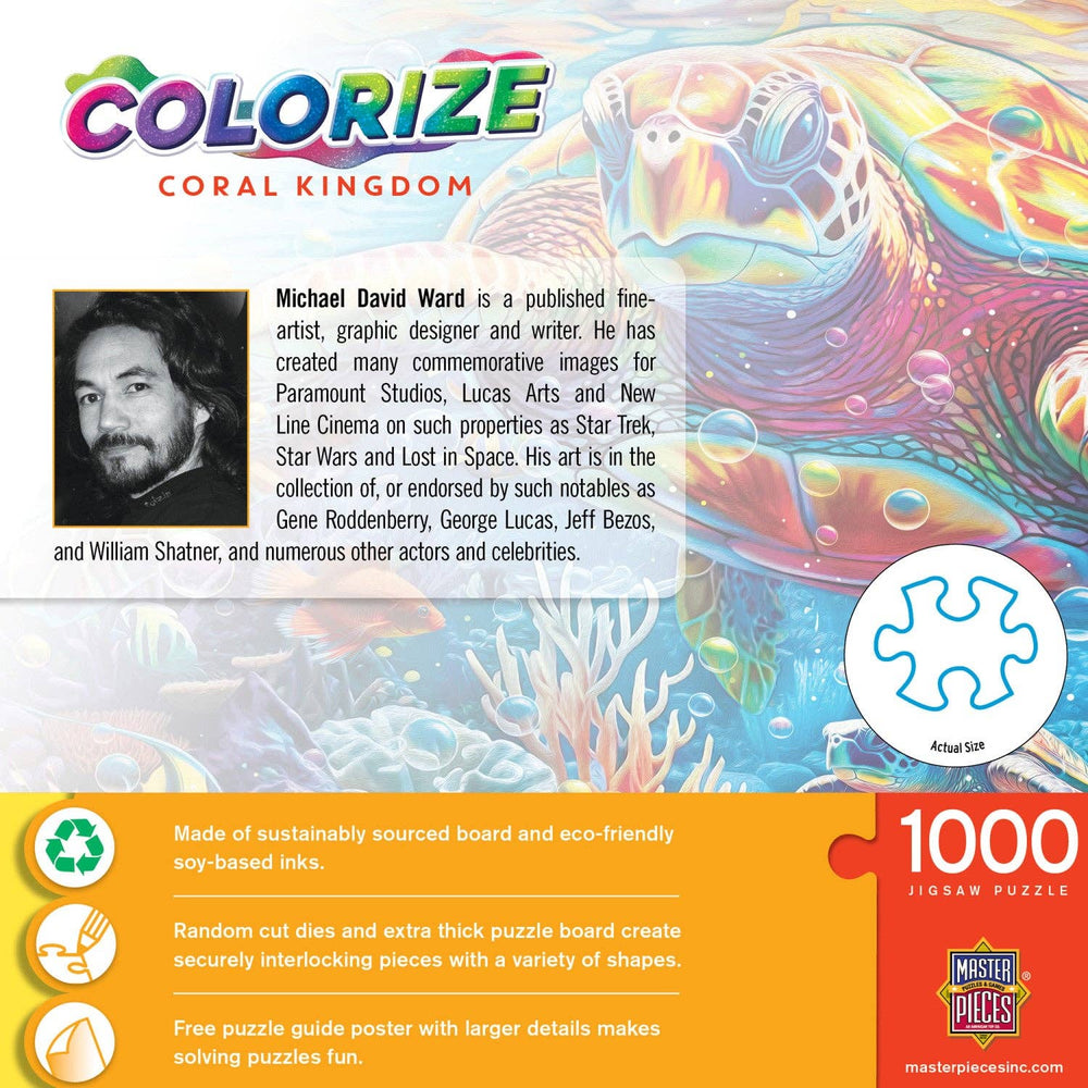 Colorize Coral Kingdom 1000 Piece Puzzle | Masterpieces Puzzles - Masterpieces Puzzles - Jigsaw Puzzles - The Puzzle Center