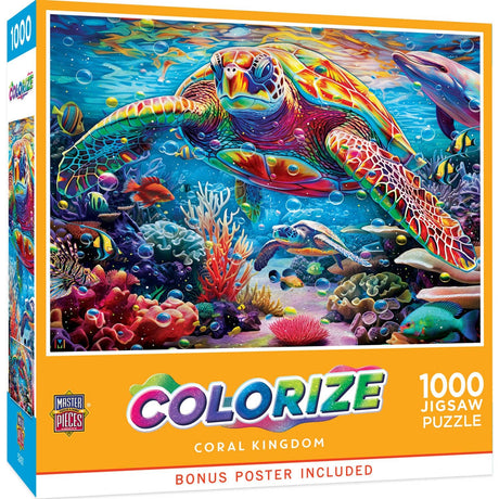 Colorize Coral Kingdom 1000 Piece Puzzle | Masterpieces Puzzles - Masterpieces Puzzles - Jigsaw Puzzles - The Puzzle Center