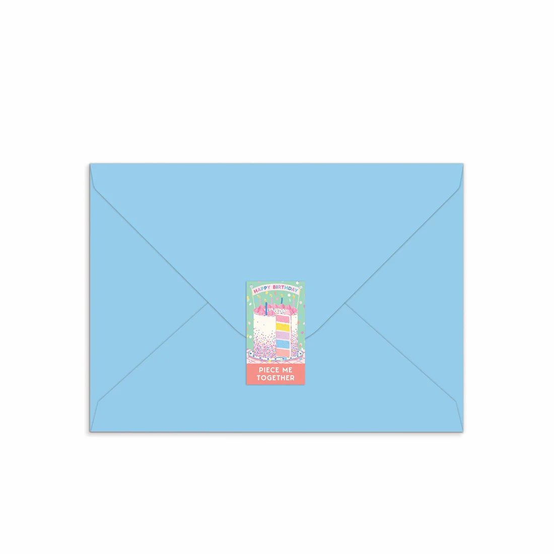 Confetti Birthday Cake 60 Piece Greeting Card Puzzle | Galison - Greeting Card Puzzle - The Puzzle Center